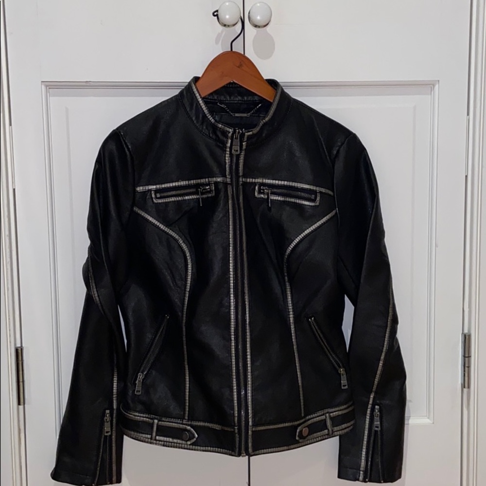 stylish LA Coalition faux leather jacket